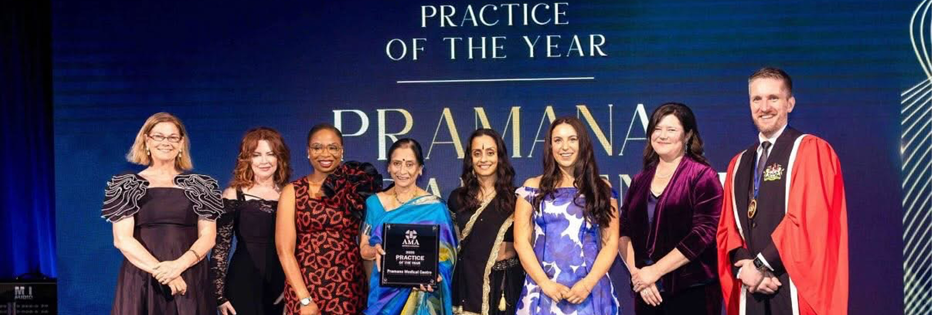 Pramana Medical Centre receiving the inaugural Practice of the Year Award from the AMA (WA)